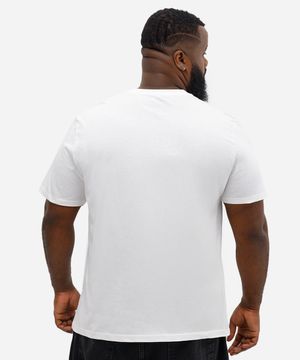 camiseta masculina de algodão batman plus size off white