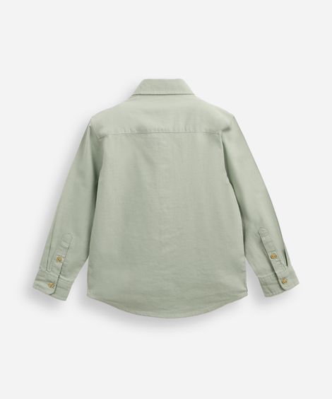 camisa de algodão infantil verde