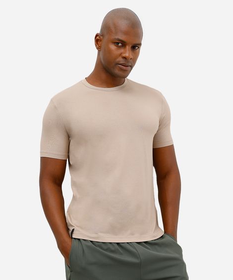camiseta masculina de viscose cea sports bege