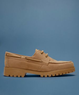 sapato masculino dockside tratorado bege