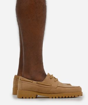 sapato masculino dockside tratorado bege