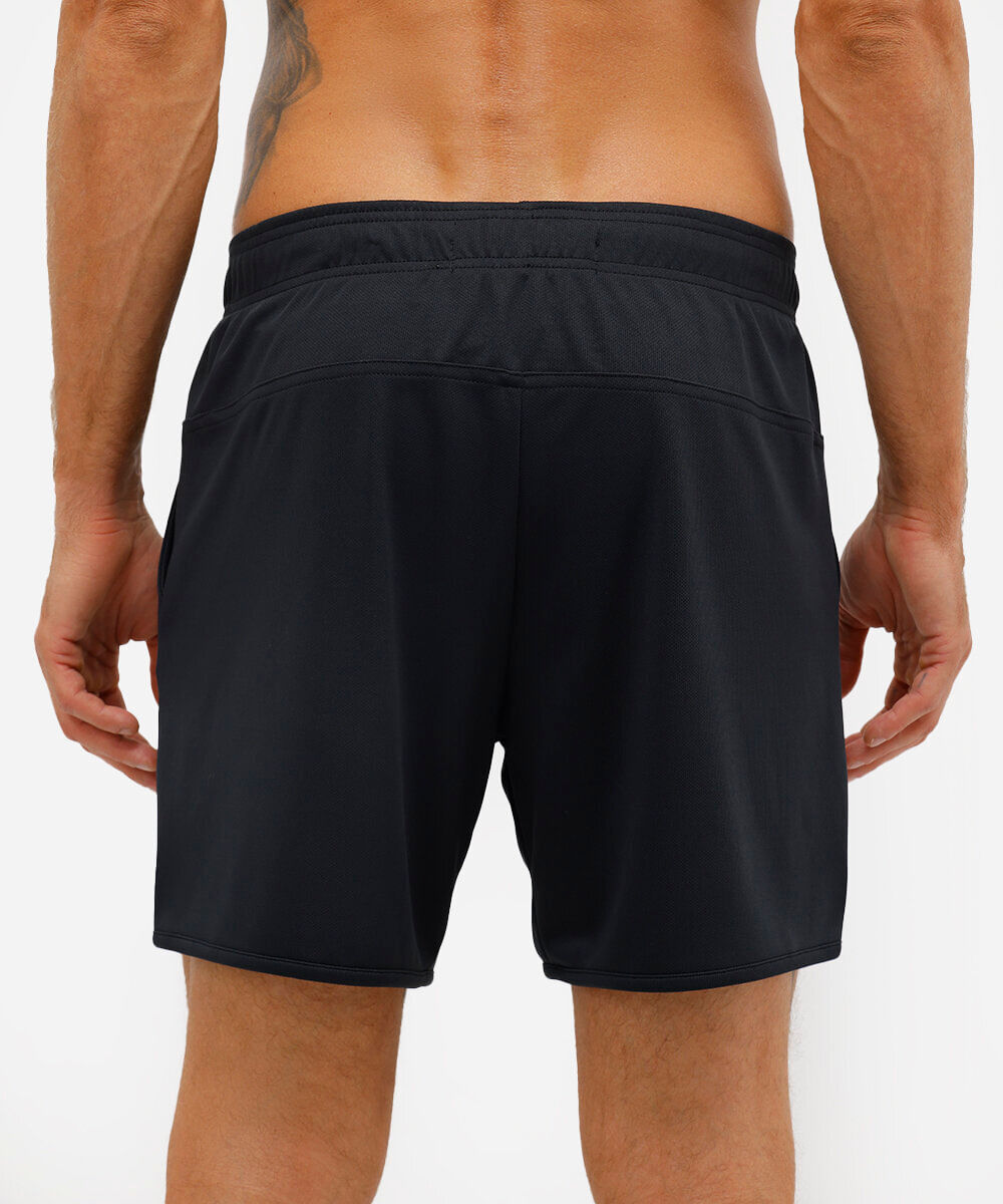 bermuda masculina esportiva ace texturizada preta