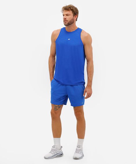 bermuda esportiva masculina texturizada azul
