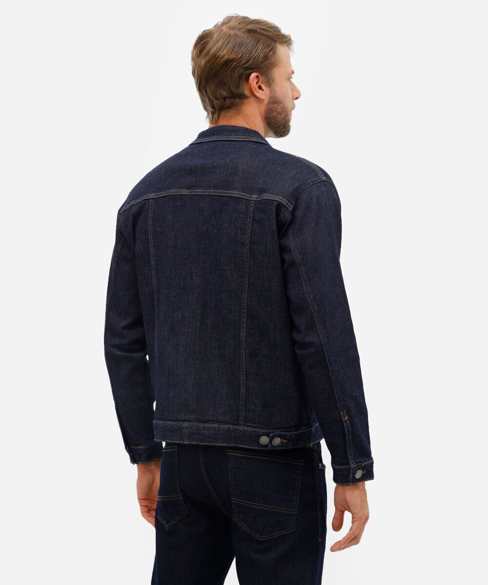 jaqueta masculina jeans  azul
