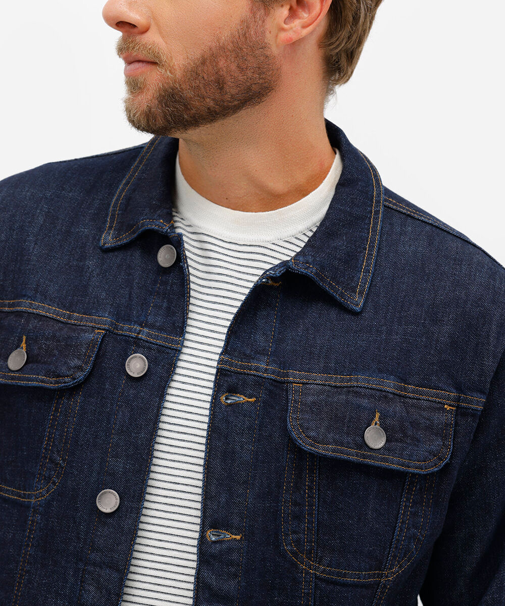 jaqueta masculina jeans  azul