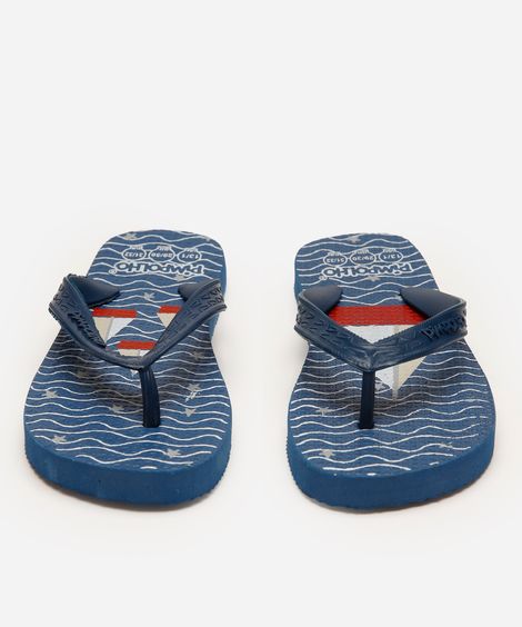 chinelo infantil barco pimpolho azul
