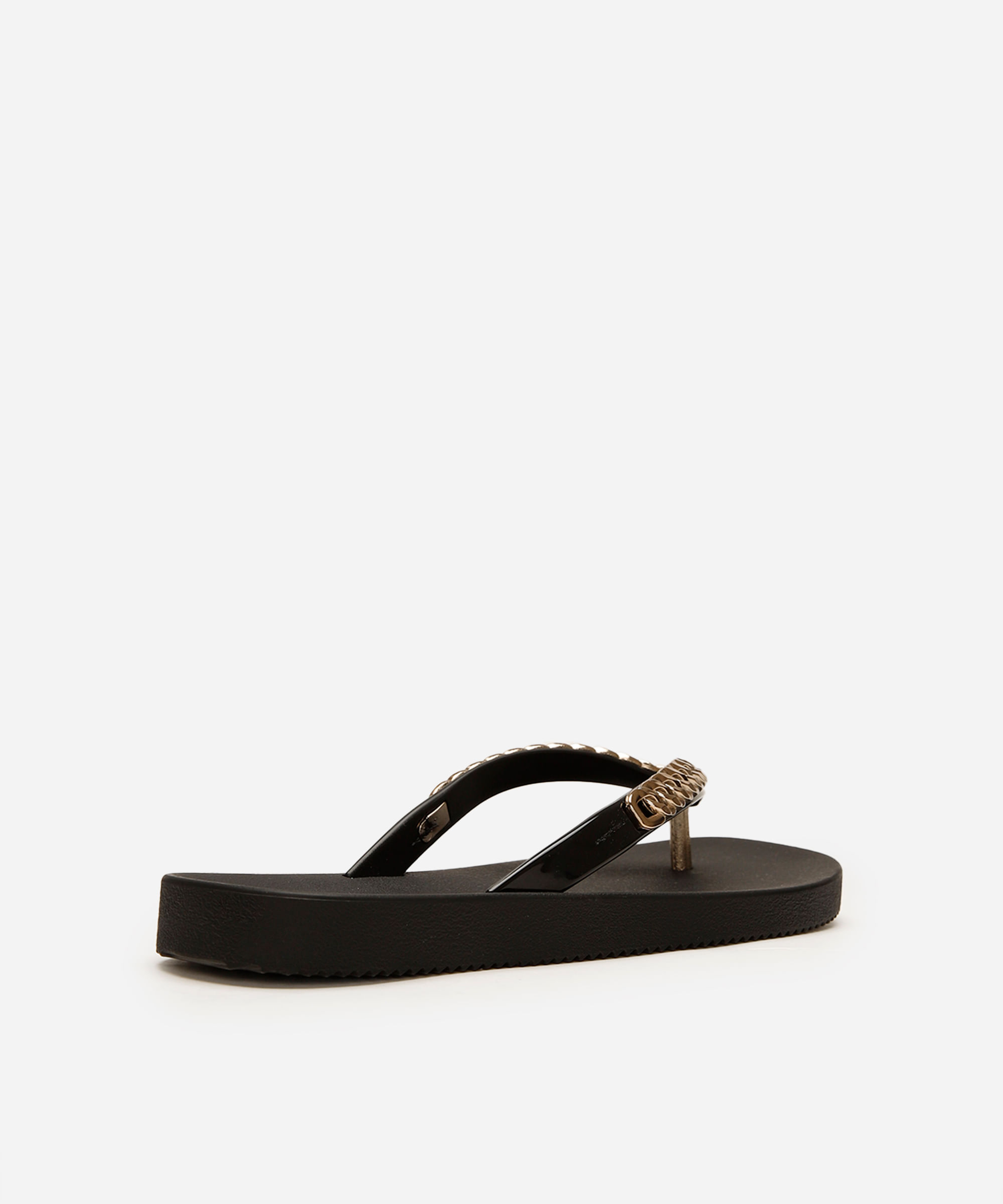chinelo feminino corrente zaxy preto