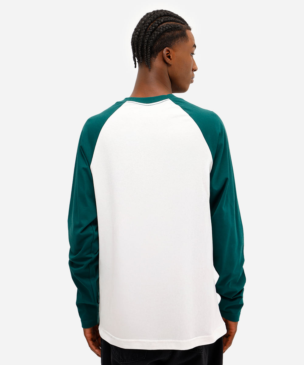 camiseta raglan masculina de algodão harry potter verde