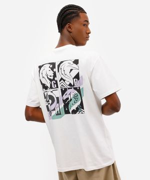 camiseta masculina de algodão hogwarts harry potter off white