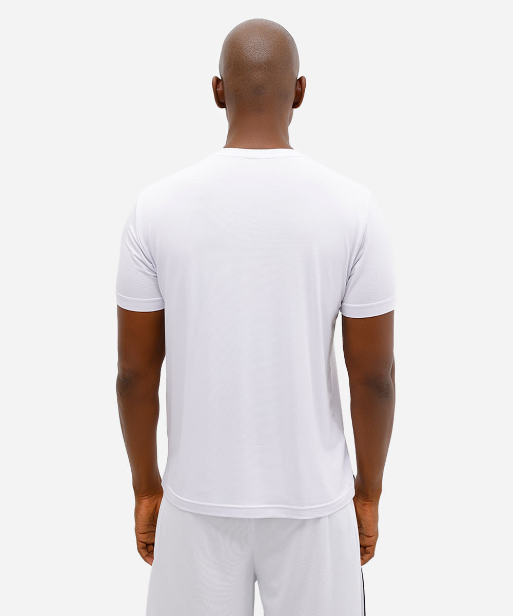 camiseta esportiva masculina de viscose branca