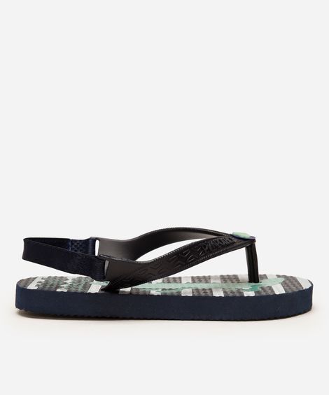 chinelo infantil crocodilho  pimpolho azul