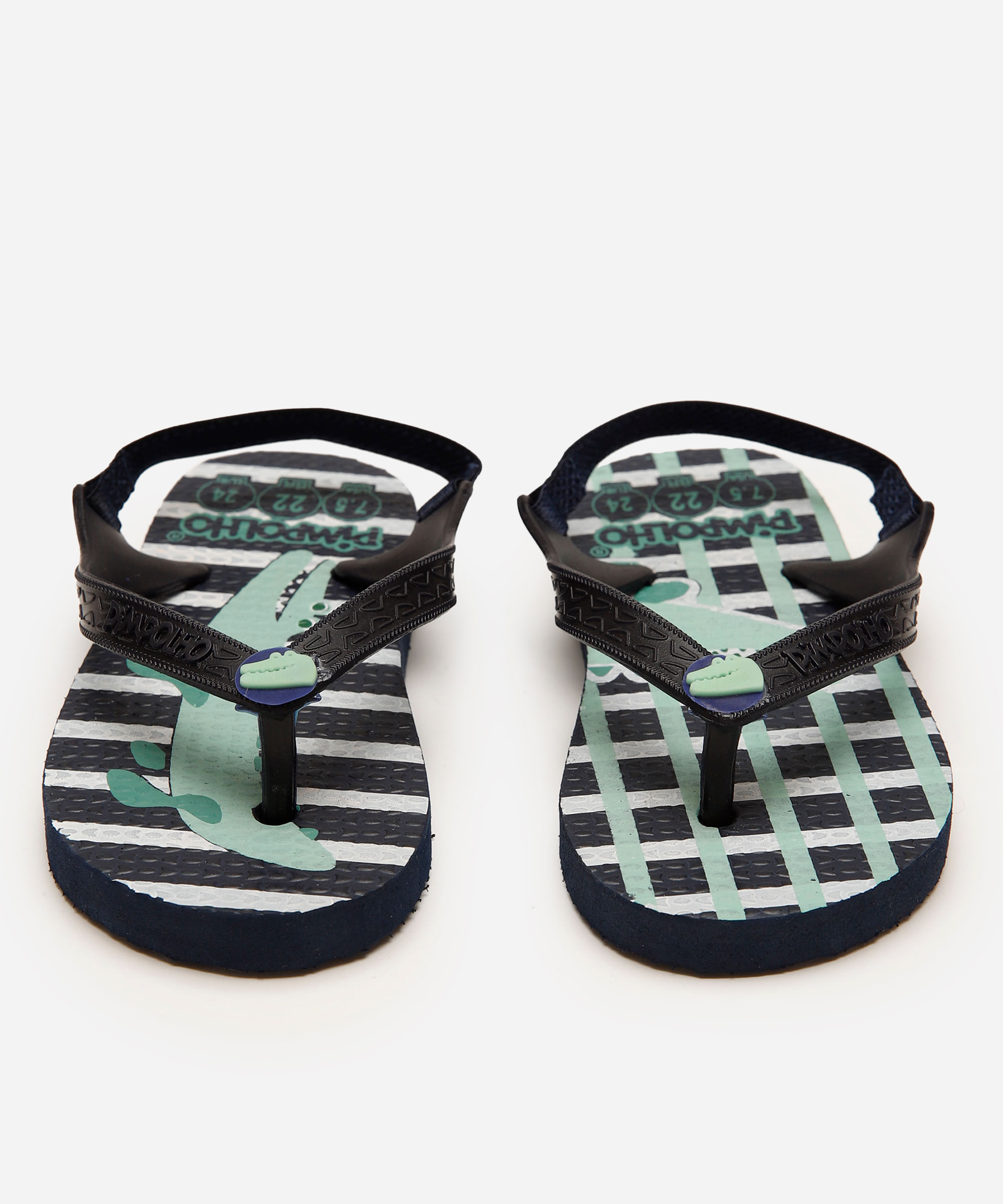 chinelo infantil crocodilho  pimpolho azul