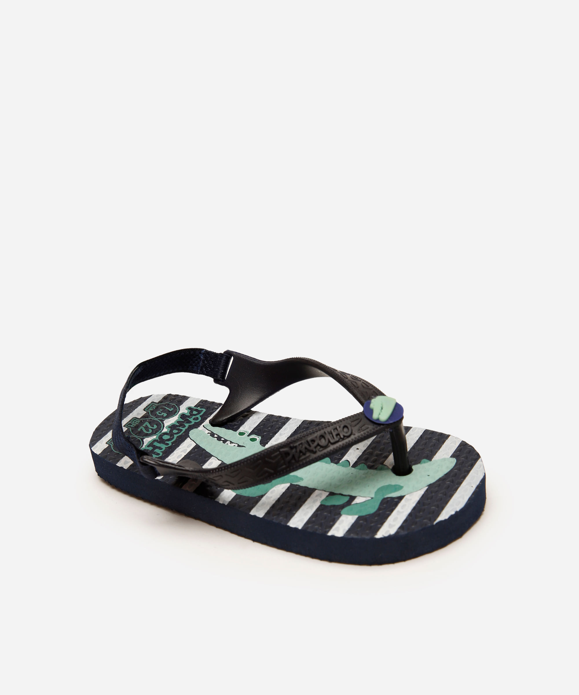 chinelo infantil crocodilho  pimpolho azul