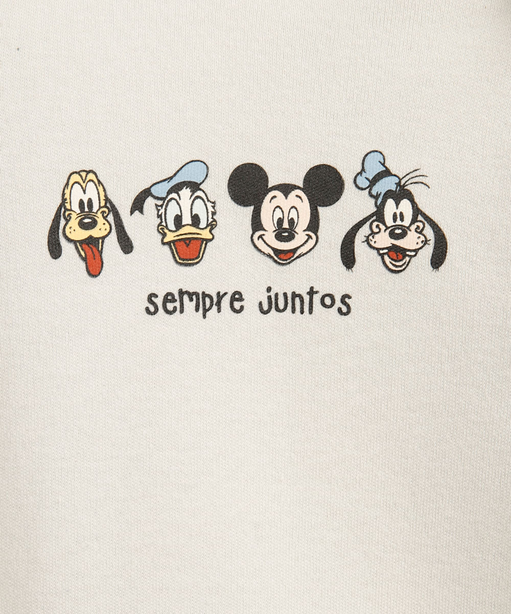 body infantil de algodão manga longa  mickey e amigos verde