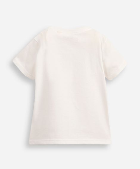 camiseta infantil manga curta full bluey off white