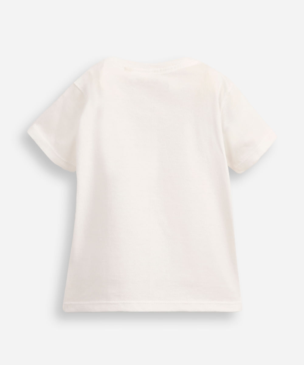 camiseta infantil manga curta full bluey off white