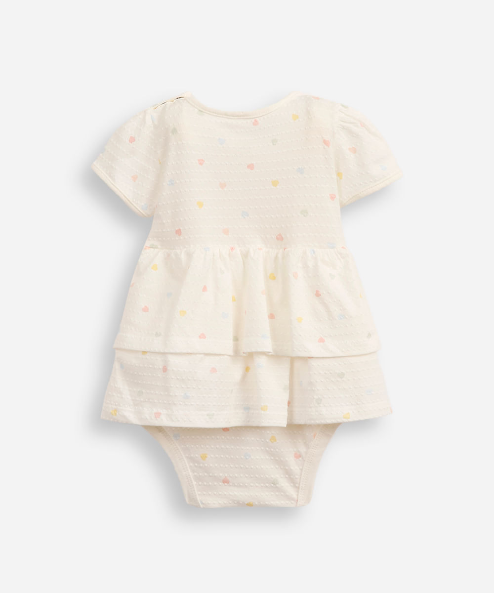 body saia infantil camadas coração off white