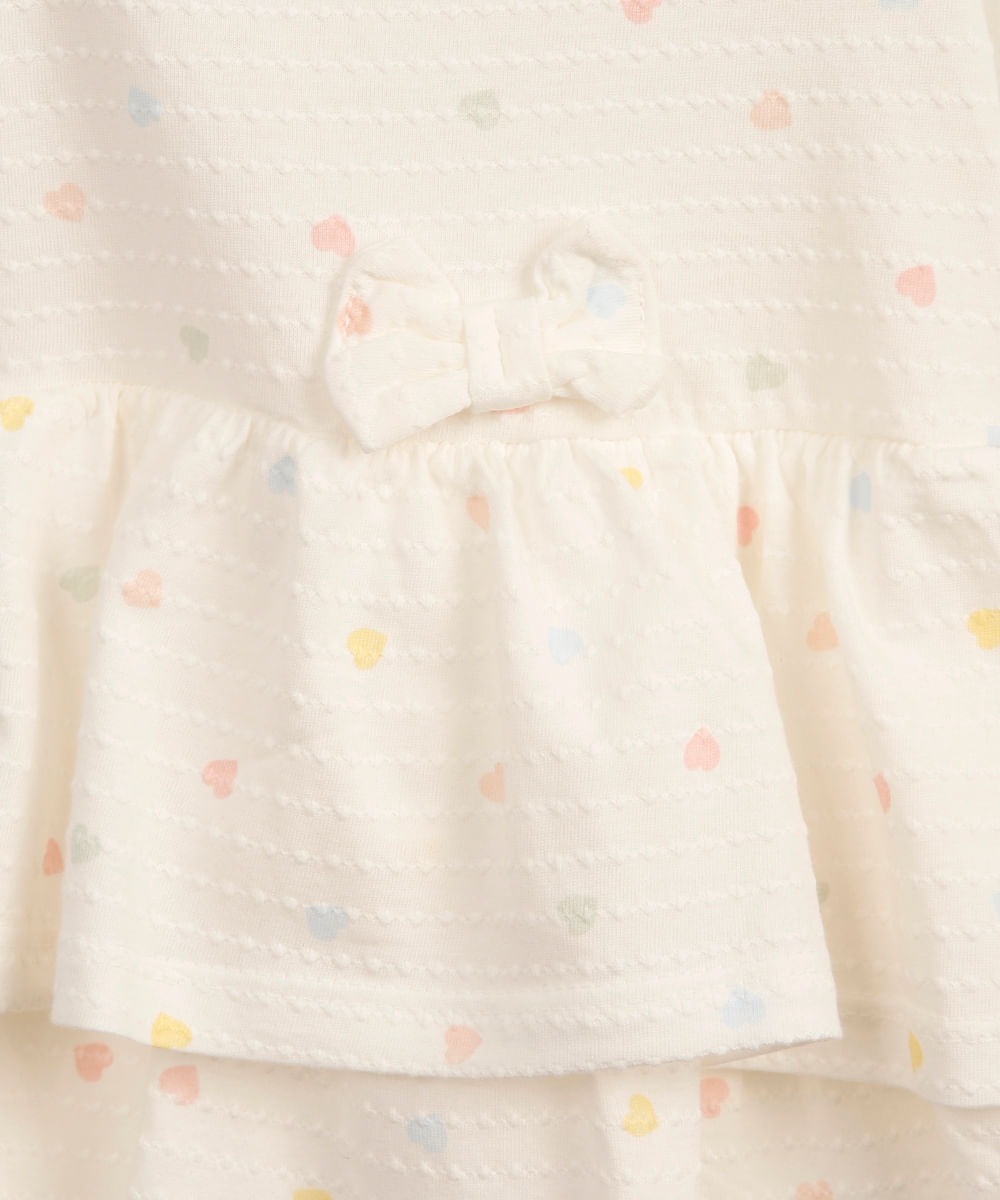 body saia infantil camadas coração off white