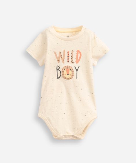 body infantil botonê animais bege