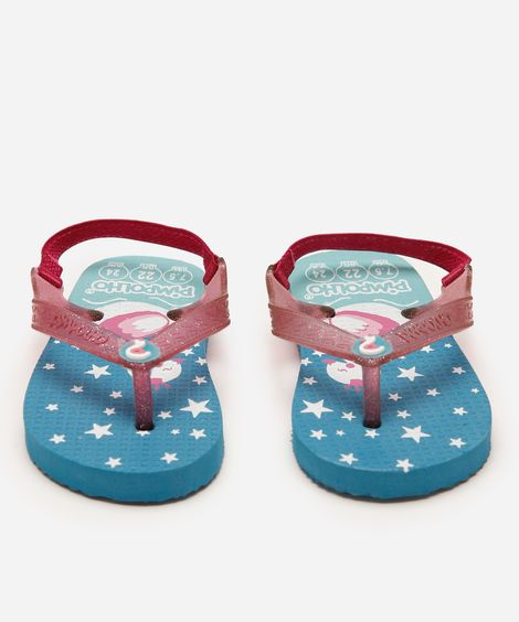 chinelo infantil cisne pimpolho azul