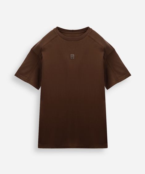 camiseta infantil oversized sk8 marrom