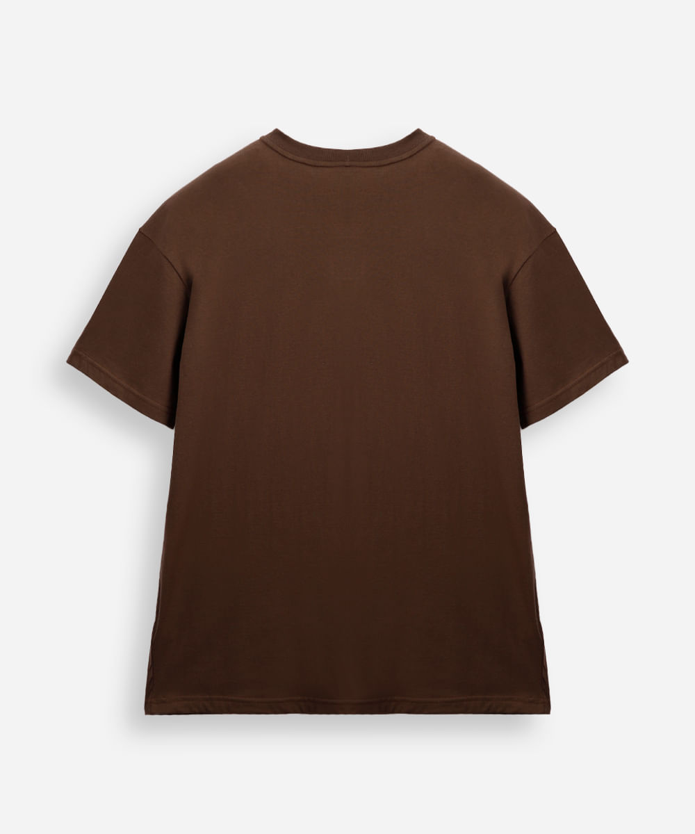 camiseta infantil oversized sk8 marrom
