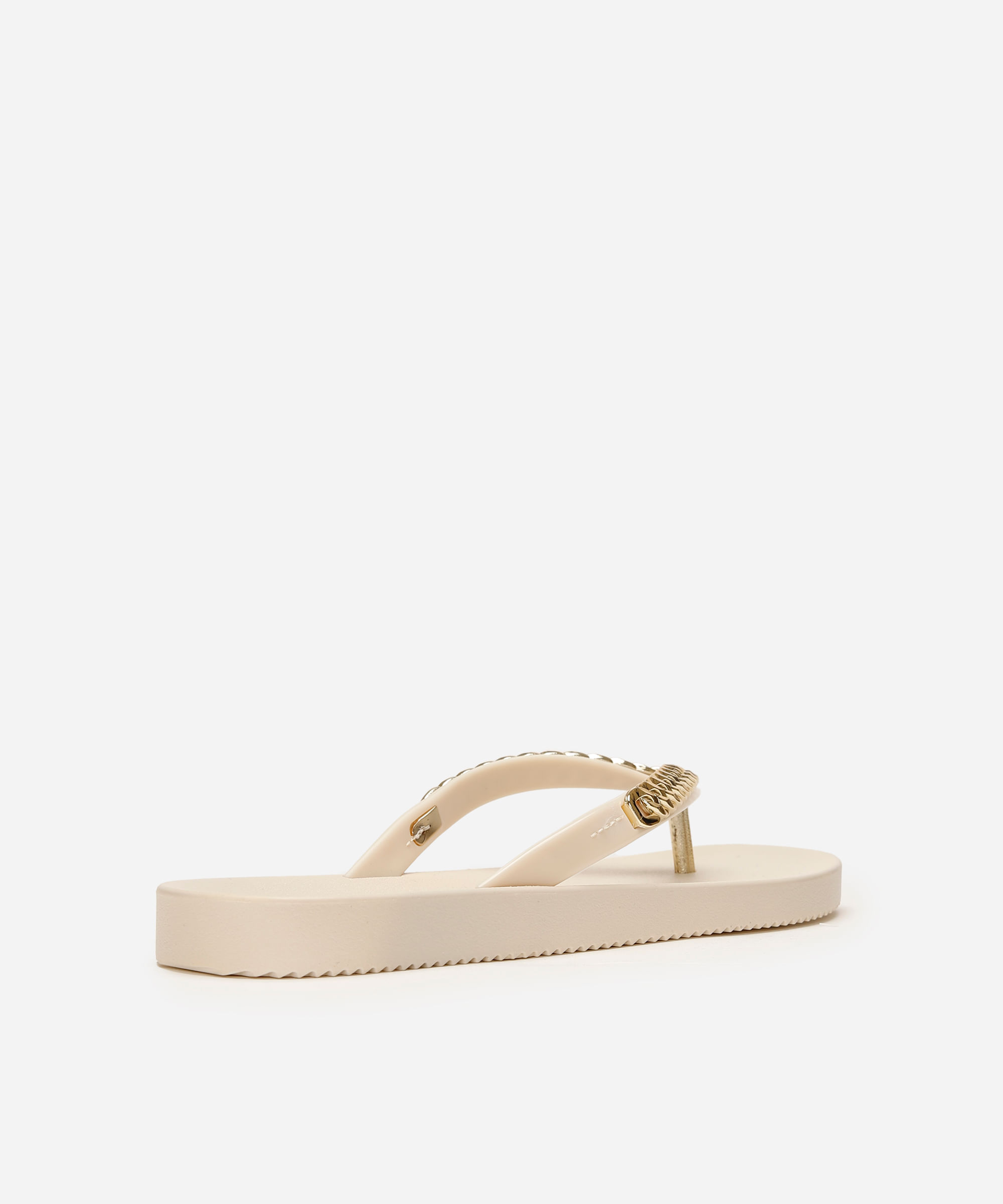 chinelo feminino corrente zaxy off white
