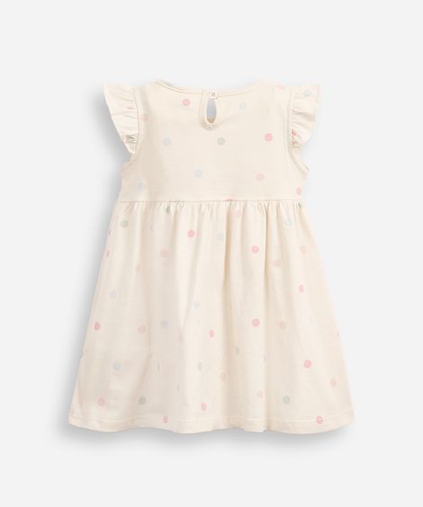 vestido infantil poá off white