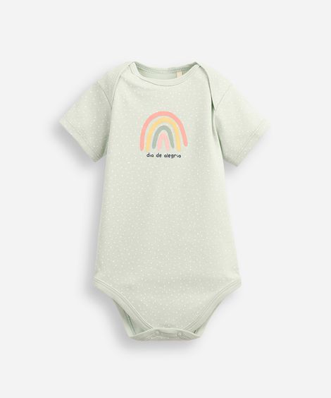 body baby arco-íris verde