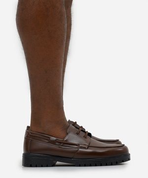 sapato masculino dockside tratorado marrom