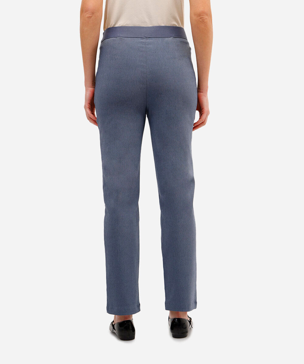 calça skinny feminina cós elástico azul