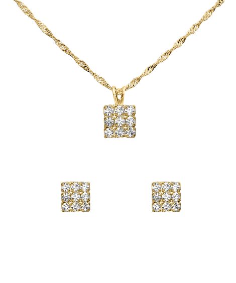 kit relógio feminino champion cn26279w analógico dourado