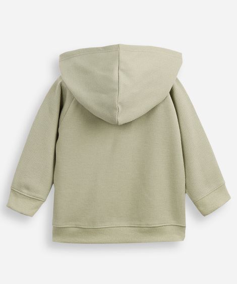 blusa de moletom infantil texturizado big boy verde