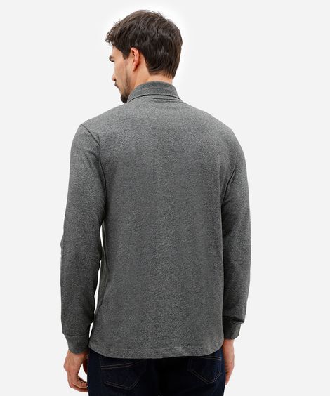 polo comfort masculina manga longa verde