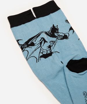 meia masculina cano longo batman azul