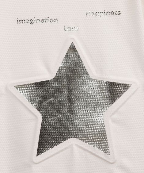 blusa infantil texturizada com babado off white