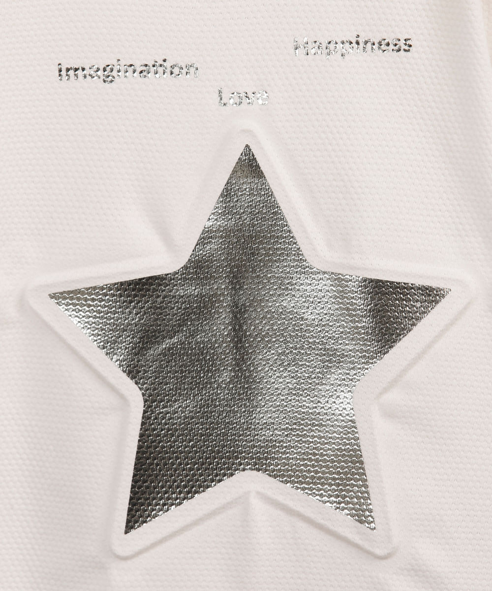 blusa infantil texturizada com babado off white