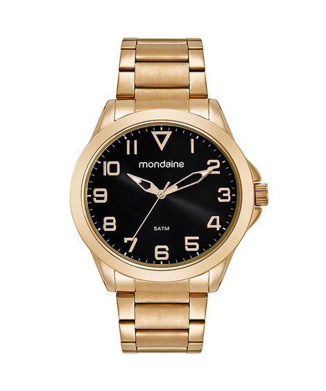 kit relógio masculino analógico mondaine 32605gpmvde1ke dourado