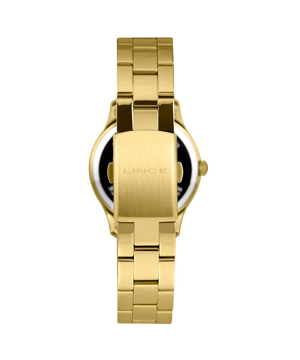 kit relógio feminino analógico lince lrgh199l34 k06ss1kx dourado