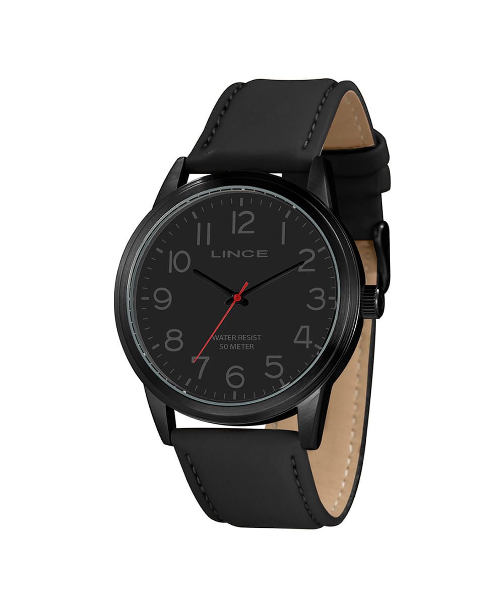 relógio masculino analógico lince  mrch189l46 p2px preto