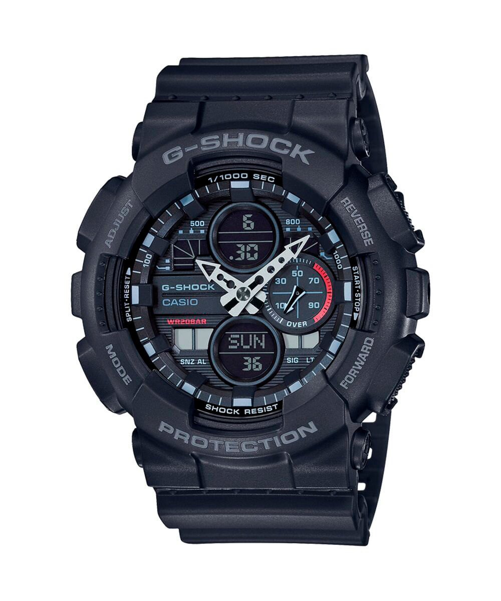 relógio masculino analógico digital casio ga 140 1a1dr preto