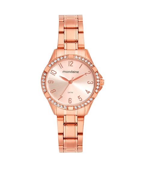 kit relógio feminino analógico mondaine 32772lpmvre2kb rosa