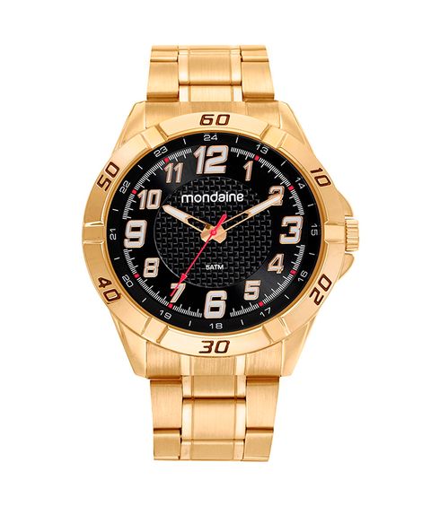 kit relógio masculino analógico mondaine 32887gpmvde1kc dourado