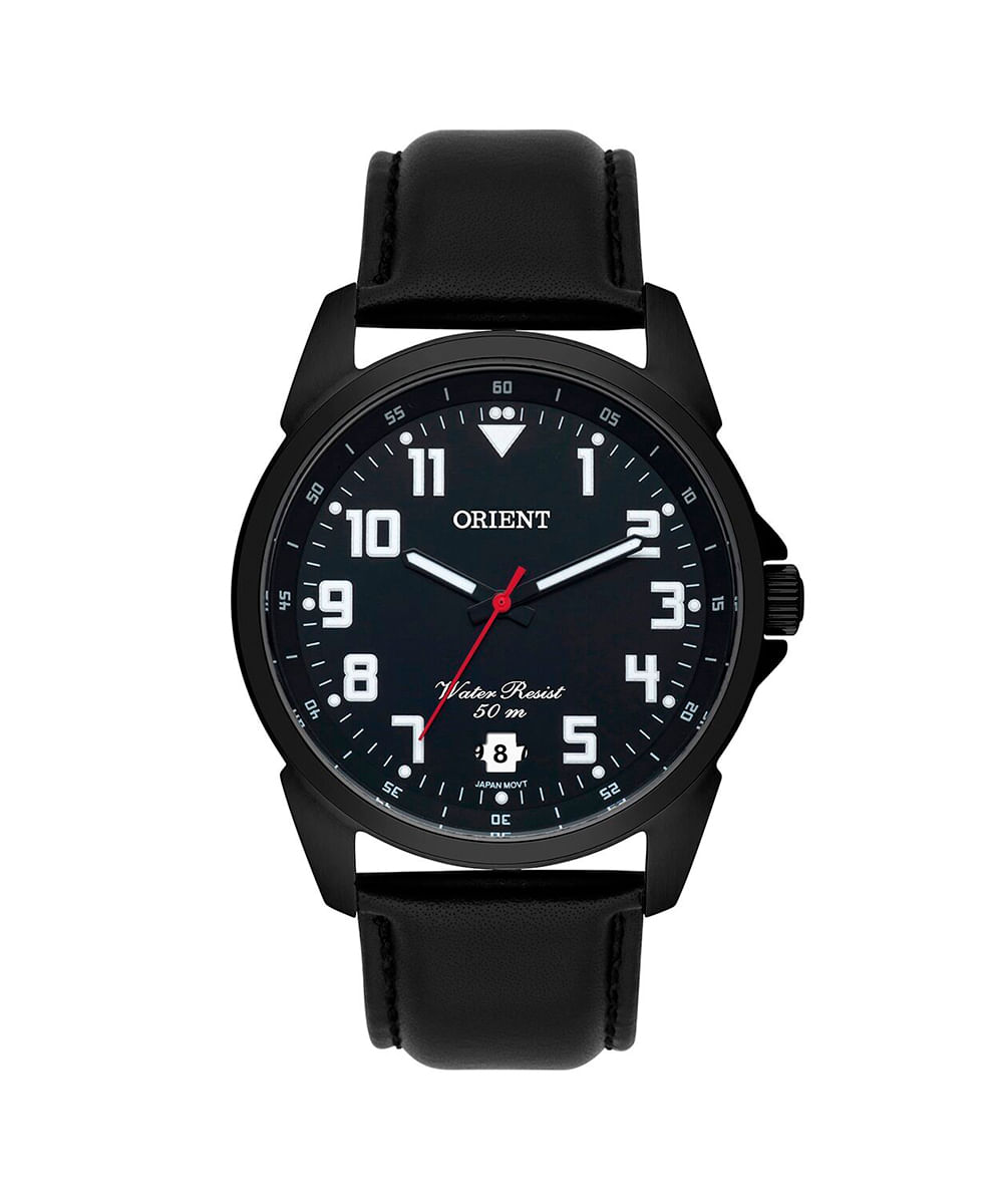 relógio masculino analógico calendário orient mpsc1009 p2px preto