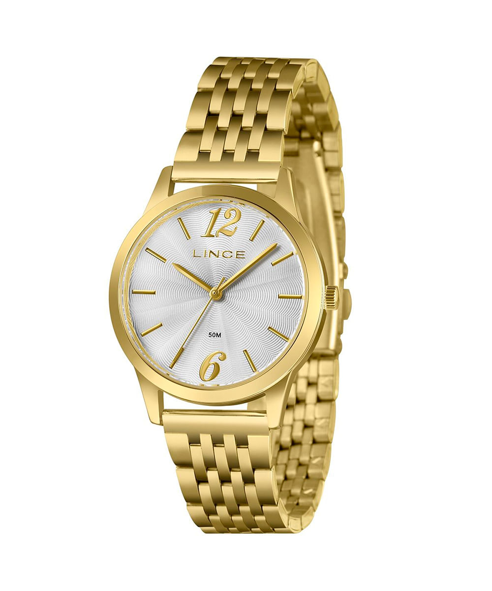 kit relógio feminino analógico lince lrgm035l36 s2kx pj dourado