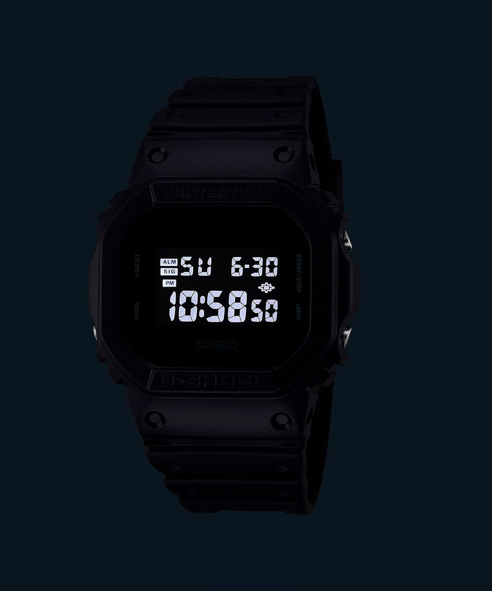 relógio masculino digital casio dw 5600ubb 1dr preto