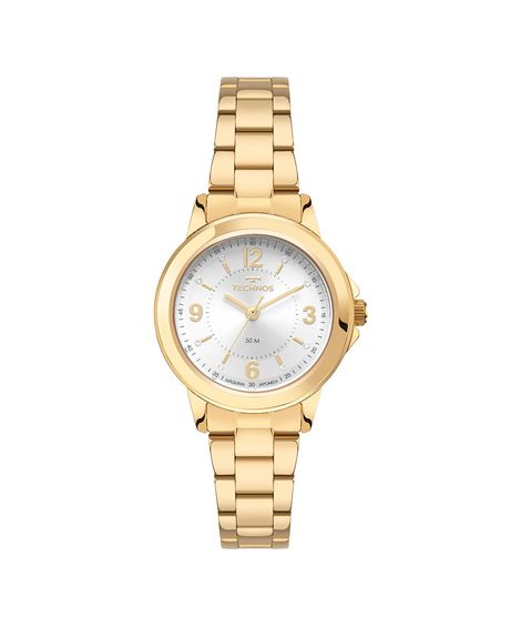 kit relógio feminino analógico technos 2036nbd k1k dourado