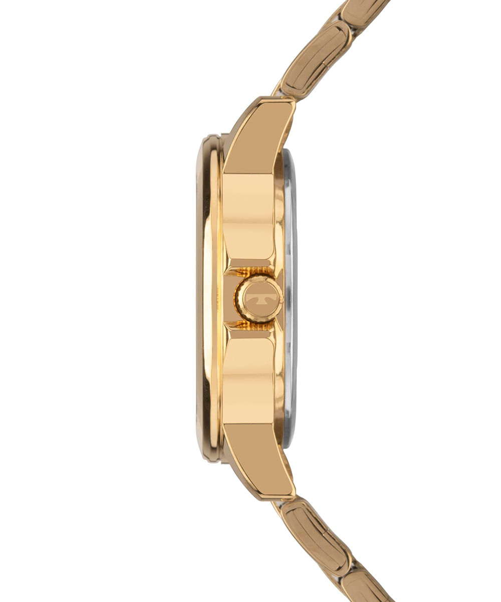 kit relógio feminino analógico technos 2036nbd k1k dourado