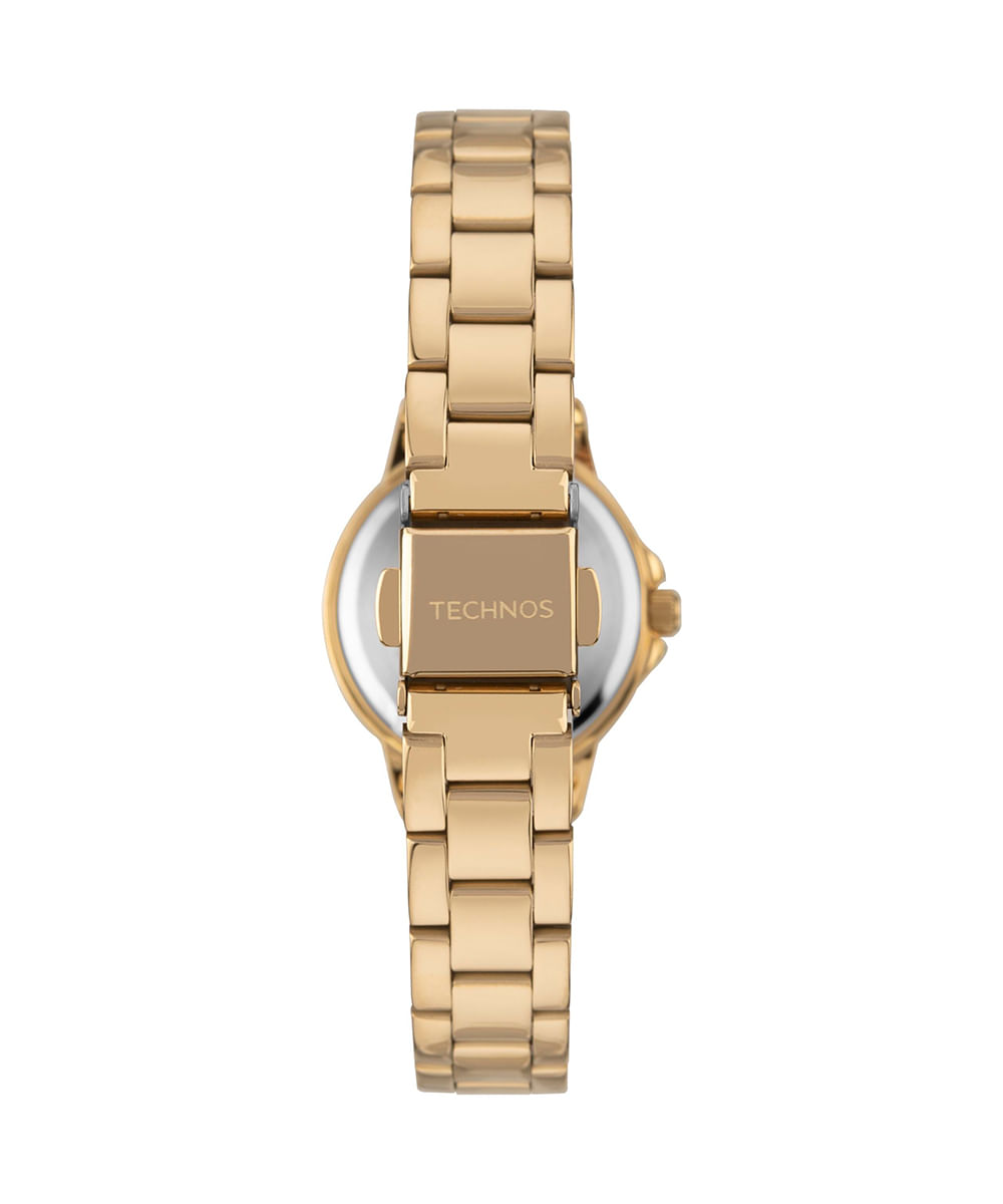 kit relógio feminino analógico technos 2036nbd k1k dourado