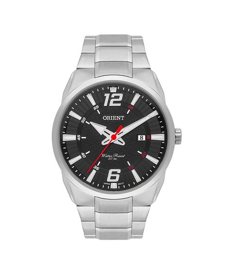 relógio masculino analógico calendário orient mbss1461 p2sx prateado